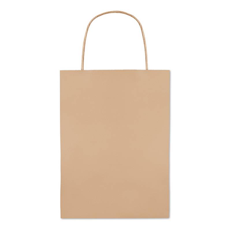 Malá papírová dárková taška, 16 x 10 x 23 cm, hnědá Malá papírová dárková taška, 16 x 10 x 23 cm, hnědá